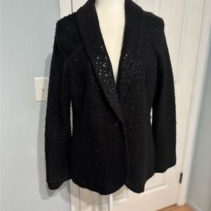 Banana Republic Sequined Black Blazer